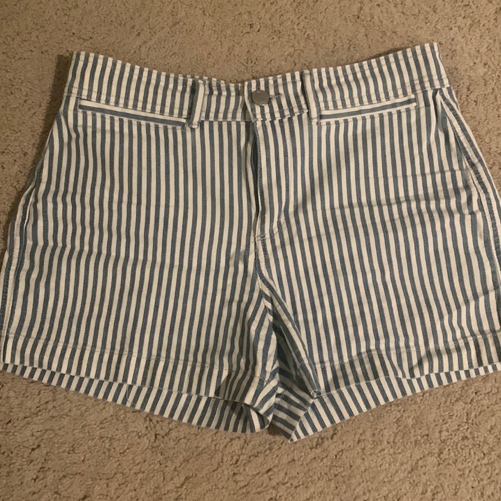 Loft Striped Denim Shorts. Size 29/8